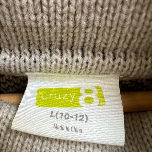 Crazy 8 Girls Animal Print Cowl Neck Knit Sweater Dress - Picture 3 of 8